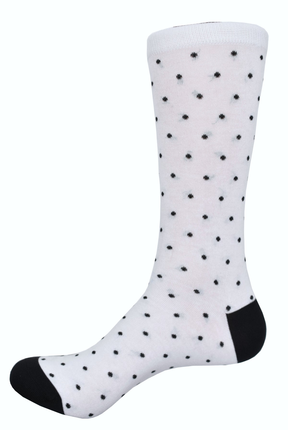 Upgrade your sock game with a Marcello White Sock with Black Dots! Made with 97% cotton and 3% lycra, this mercerized sock offers both comfort and style. The classic crisp white design with small black dots adds a touch of fashion to the traditional image. Elevate your wardrobe today!