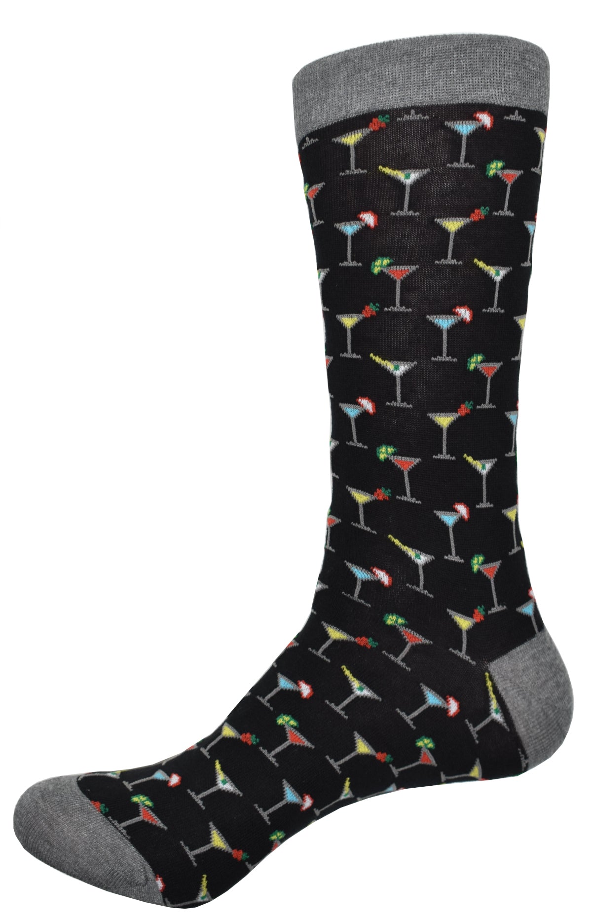 Enjoy an extra splash of style with these ZV1578 Martini Time Socks! Soft cotton microfiber is mercerized for a comfortable feel and vibrant martini designs bring a fun, casual vibe.  One size fits most, 9-12. by Marcello Sport
