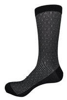 Marcello black sock with tan stripe.