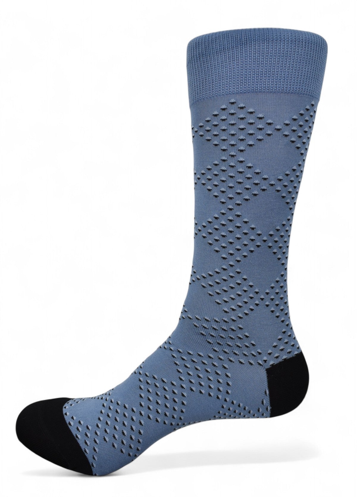 ZV1632BLU Blue Dotted Diamond Socks ZV1632BLU Blue Dotted Diamond Socks
