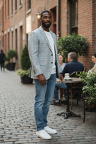 Soft mint plaid sport coat