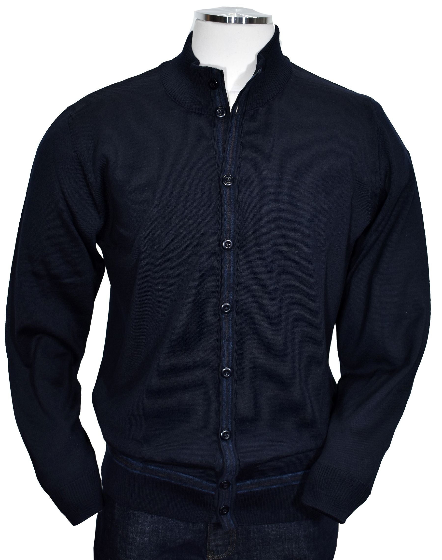 Cardigan bottom outlet button