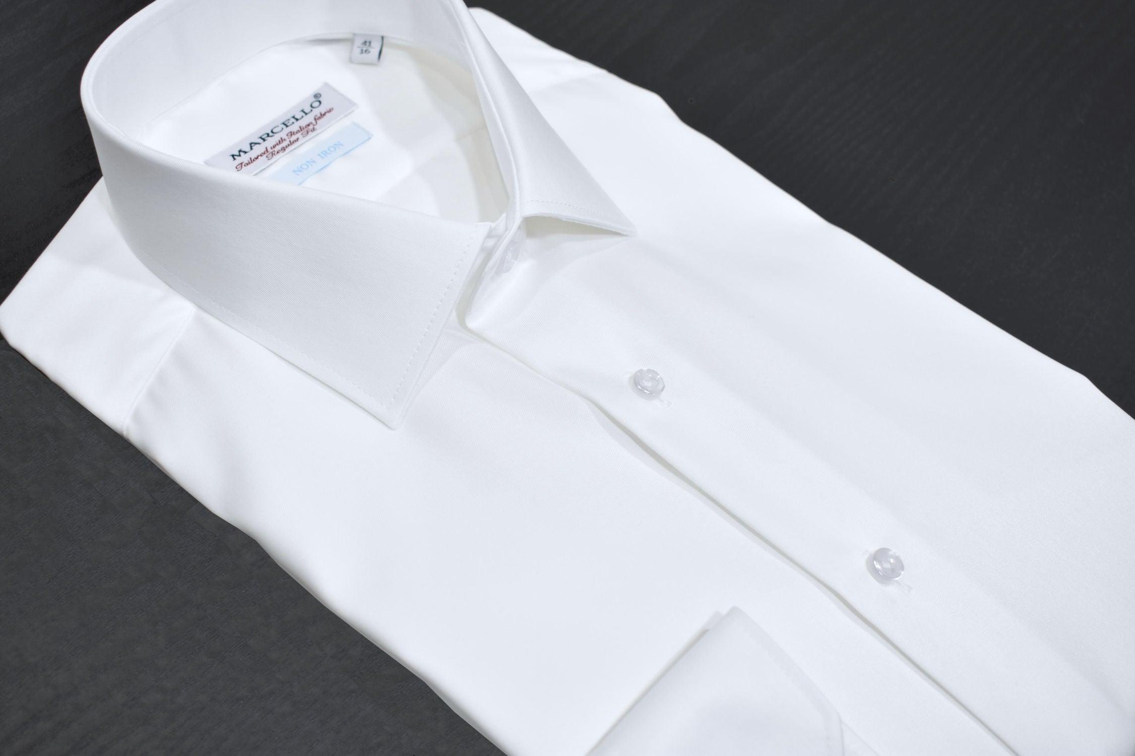 Beautiful fine twill fabric with an easy care finish to help you look your best. The fine fabric has a lightweight and richly soft hand feel that gives an elegant image. Extra fine, soft Italian cotton. Ultra fine diagonal twill textured fabric. Non iron enhanced treatment. Classic fit. Imported, Turkey. Marcello Ultra Twill Dress Shirt.