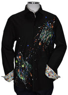 W325 black hand painted shirt