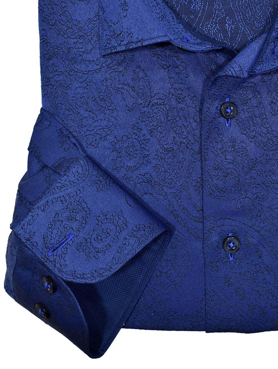 royal blue paisley shirt