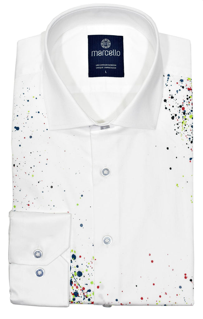 Our hand painted selection of shirts are like no other.   Each is hand painted by an artist on soft cotton sateen fabric, so no two are exact.   Truly unique and special.   Classic shaped fit.