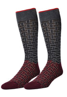 ZD2419-0001 Men's Split color weave Socks - Black - Marcello Sport