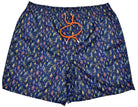 Our cool microfiber fabric swim shorts feature a unique pattern sure to set your image at the pool or beach.  Classic quick dry fabric. Elastic stretch waist band with fashion draw strings. Side slash pockets and back pocket. Mesh lining. Modern fit, order up one size if between sizes.  Sailing print swim suit, by Marcello Sport