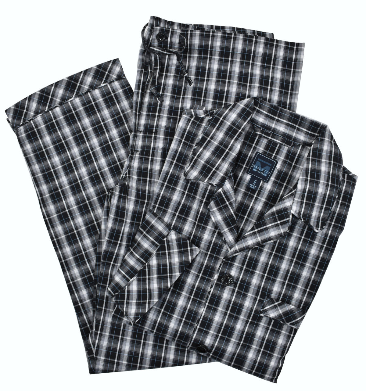 ZM5190 Black Plaid Pajamas Marcello Sport