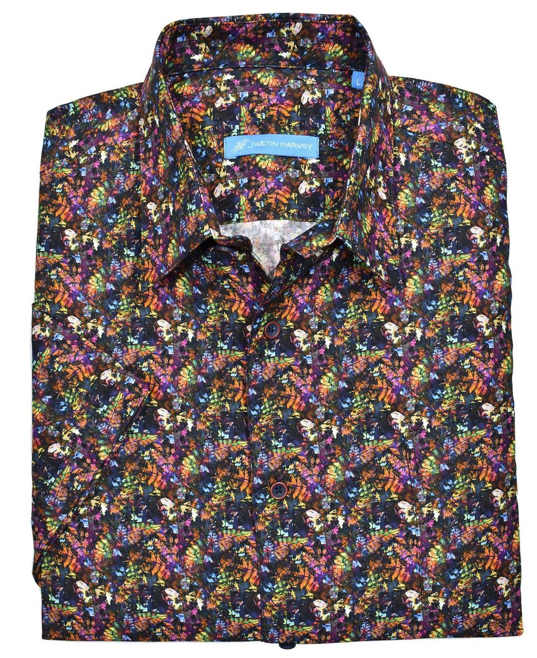 ZW124 Fall Leaves Cotton Shirt - Marcello Sport