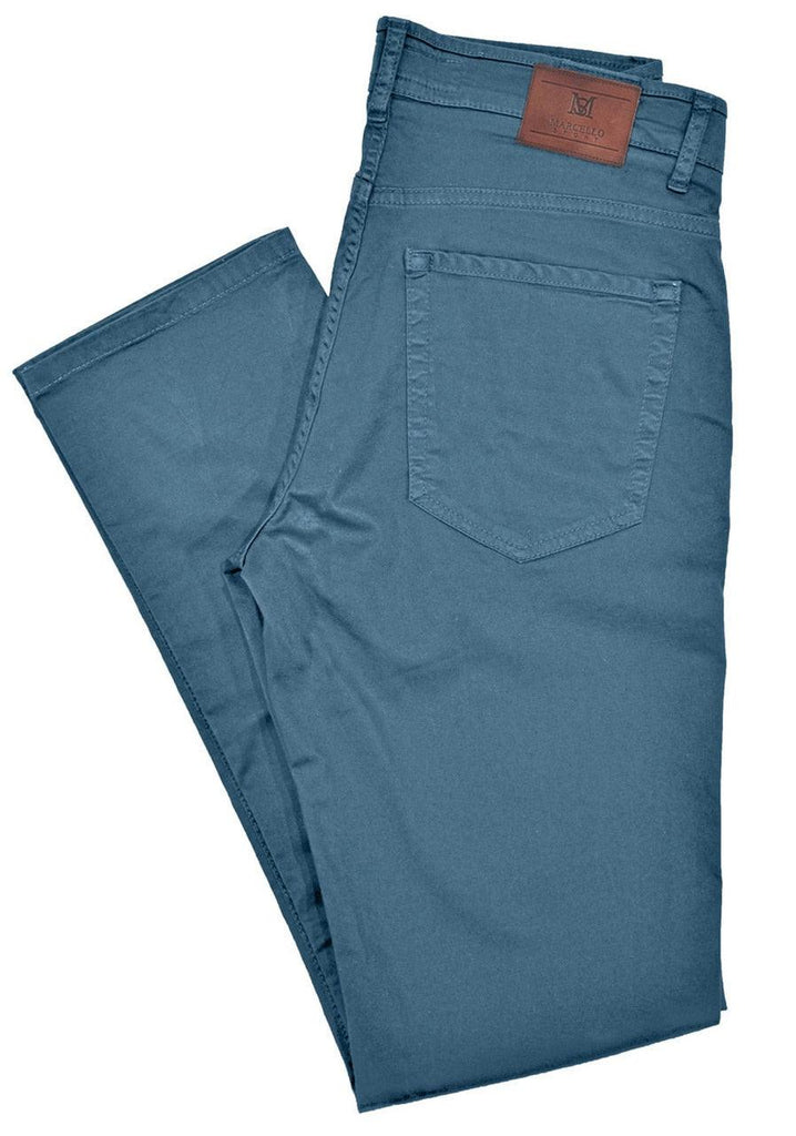 Marcello casual cotton pant features slightly textured fabric and comfortable stretch. You must try a pair and you'll want all the colors. The extraordinary feel of the fabric makes for the most comfortable and stylish cotton men's pants available.  Marcello Stretch Cotton Pant with Tencel by Marcello Sport