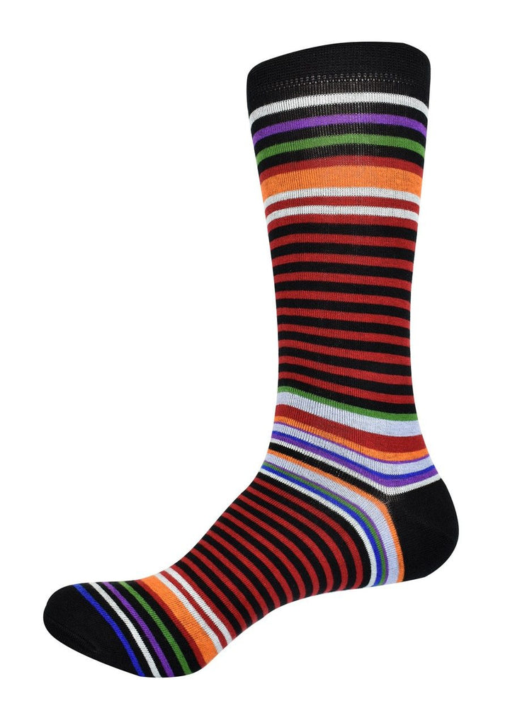 ZV1399 Multi Red Stripe Mens Socks - Marcello Sport