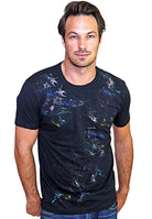 Tee shirts are not just tee shirts anymore. Our hand painted tees are individually painted by artists making each one a unique piece of art and making them stand out from other tee shirts in quality and style.  The teal colored tee is a great color to brighten your image with style.
