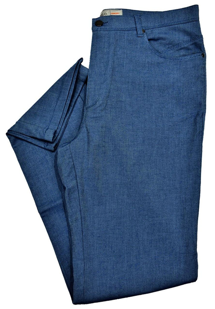 Fine Stretch Twill Pant by Marcello Sport  Little to no wrinkling and easy care fabric in a fine, exclusive twill. Lightweight and soft cotton blend. Slight two way stretch in the body, no waist band stretch. Modern fit. All 34 length. Imported.