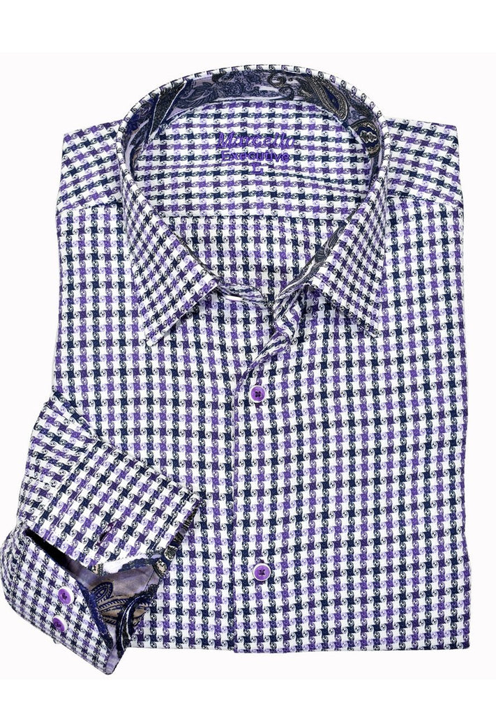 WE11 Executive Plum Charcoal Houndstooth - Marcello Sport