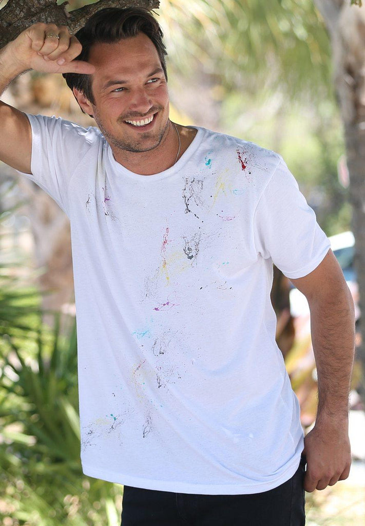 Tee shirts are not just tee shirts anymore. Our hand painted Tees are individually painted by artists making each one a unique piece of art and making them stand out from other tee shirts in quality and style.  Available in black or white.  Other colors shown on website.  Great gift idea for that someone that has everything.