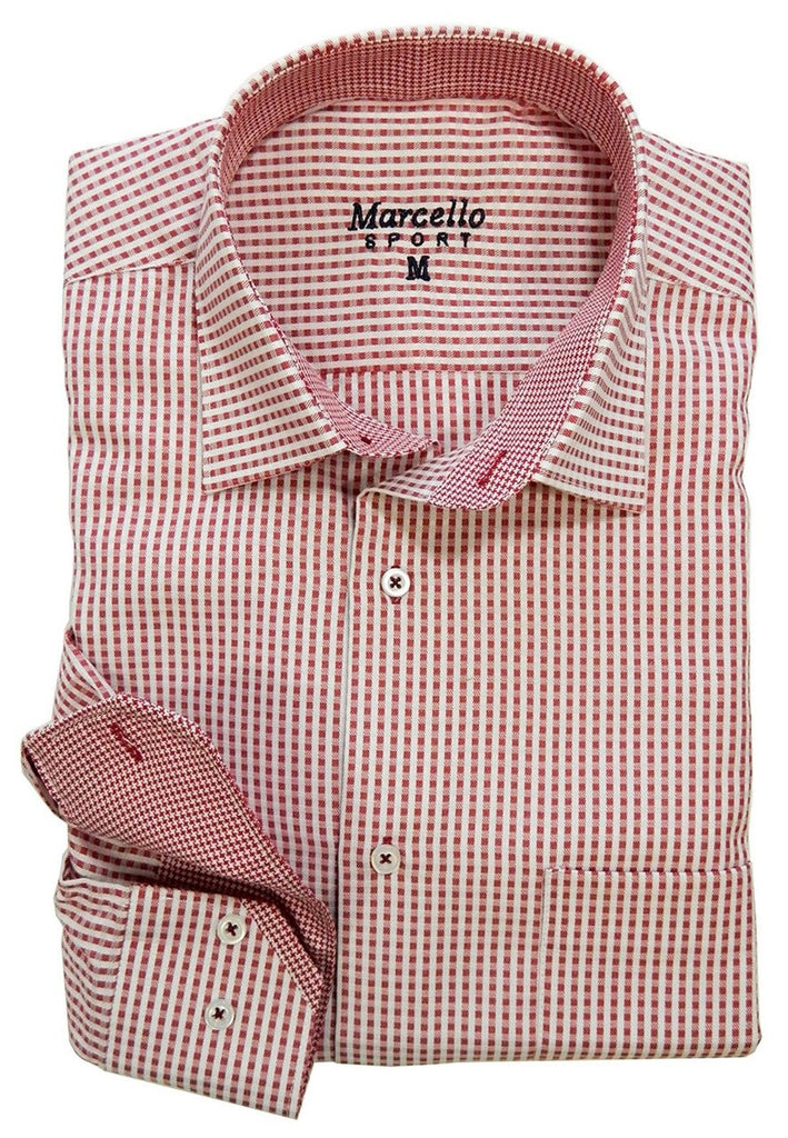WS07 Marcello Sport Mens Mini Gingham Shirt  in 3 colors! - Marcello Sport