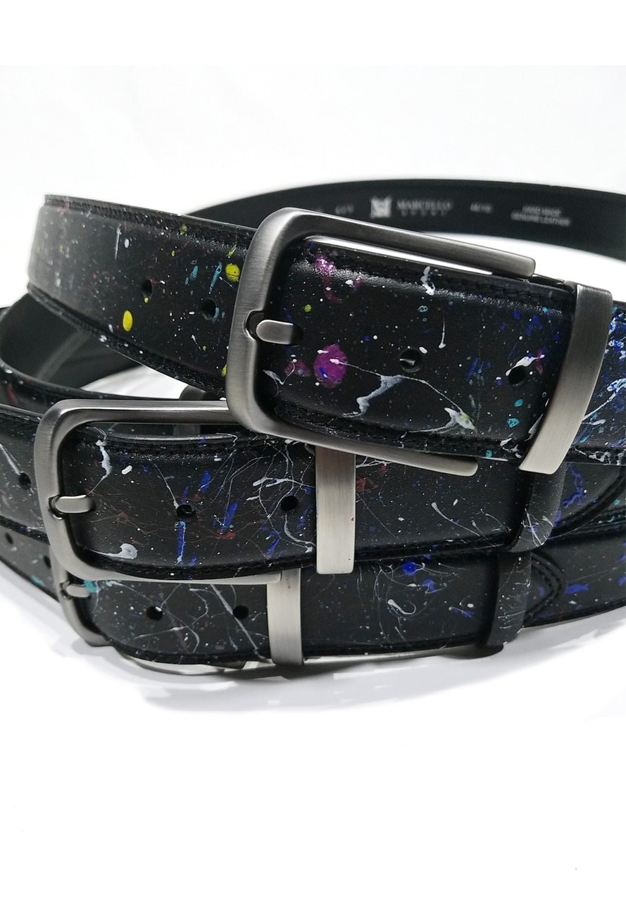 Paint Splatter Belt - Black